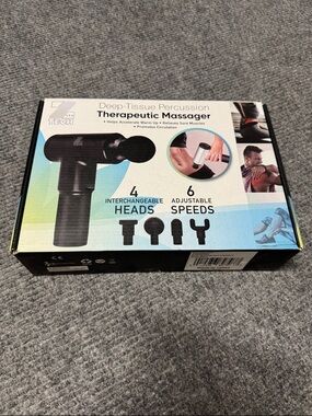 Therapeutic Deep-Tissue Percussion Massager - Black